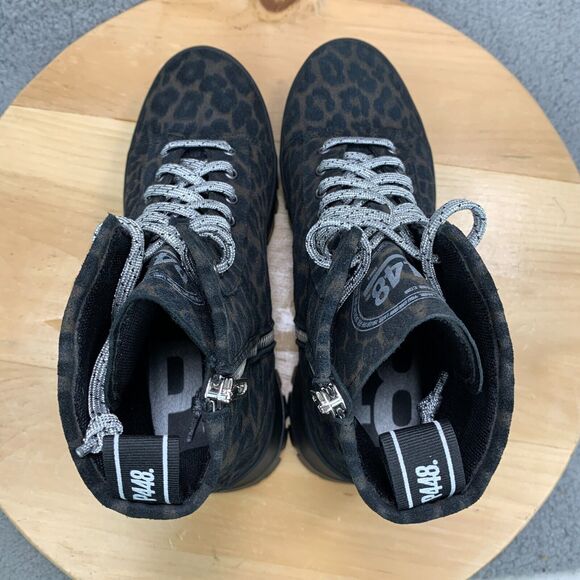 P448 Denise Platform Womens Size EU 41 / US 10-11 Boots Combat Leopard Print - Picture 6 of 9